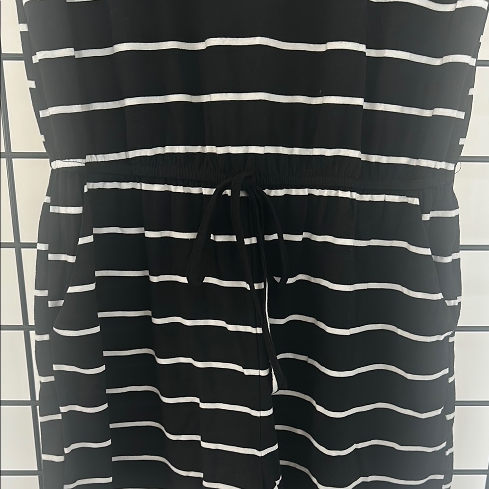 Black and White Striped Romper - Picture 3 of 6